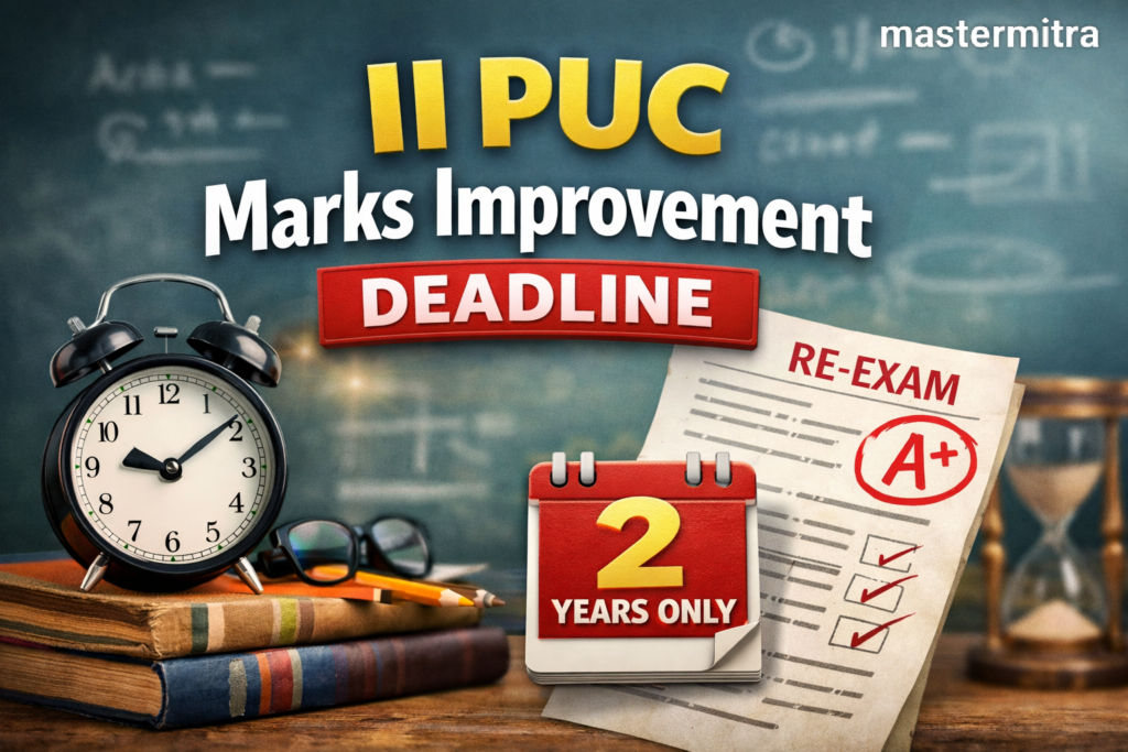 II PUC Marks Improvement Deadline