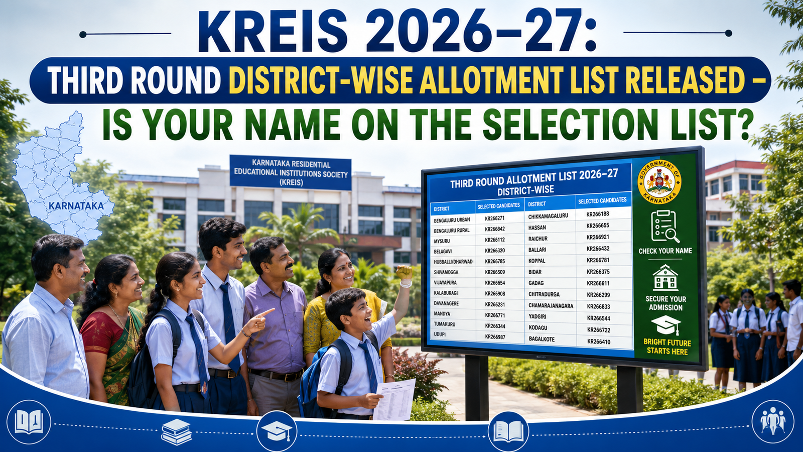KREIS 2026-27 Third Round Allotment