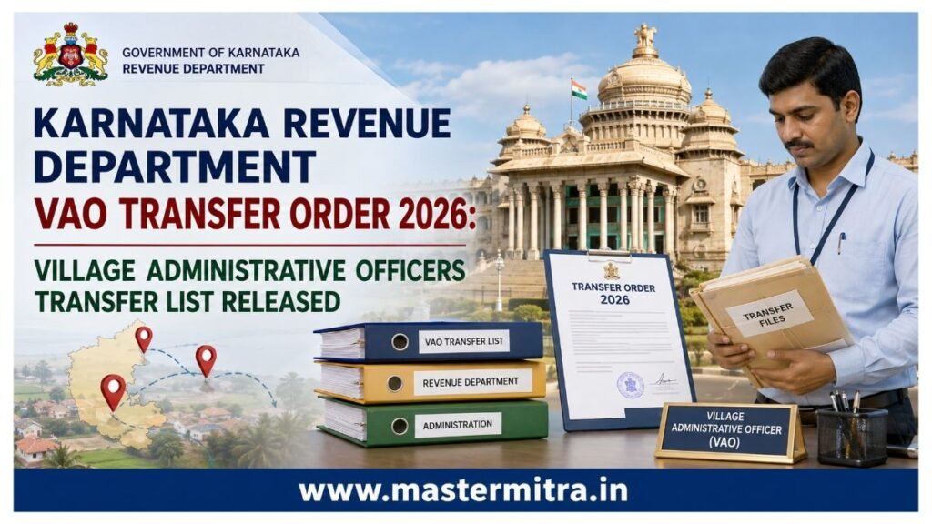 Revenue Department VAO Transfer Order