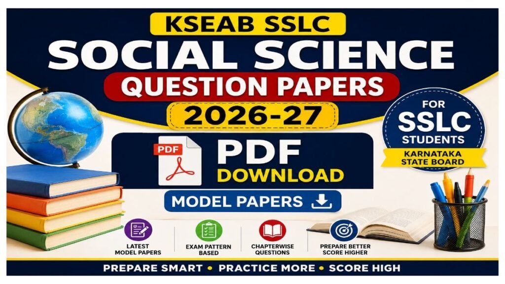 KSEAB SSLC Social Science Question Papers 2026-27